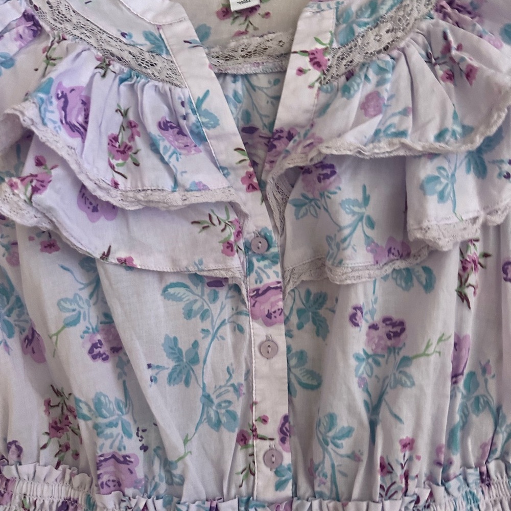 LoveShackFancy x Target Lou Ruffle Mini Dress Purple S - Picture 6 of 14
